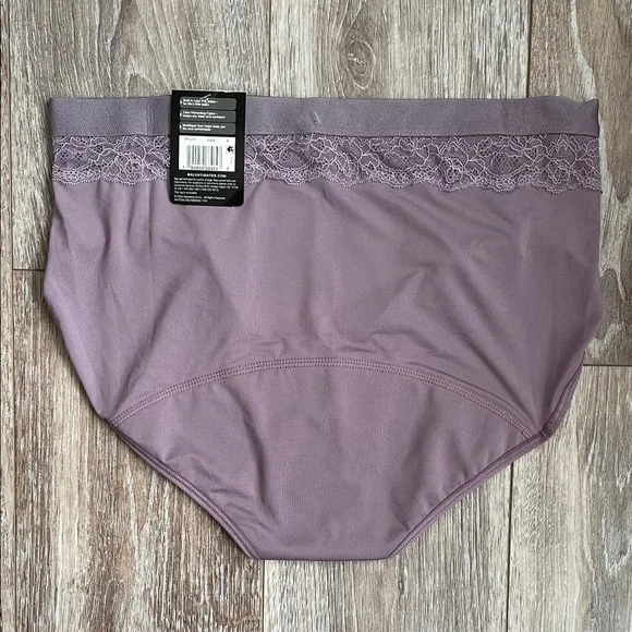 Bali Purple Hi-Cut Brief Women’s XL/8 Odor Leak Protection Support Lining Panti - Picture 5 of 8